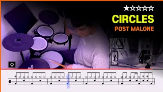 Lv 01 Circles - Post Malone Pop Drum Cover with Sheet Music