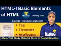 HTML Tags Elements Attributes Explained Class 10 Computer Applications Easy Tutorial