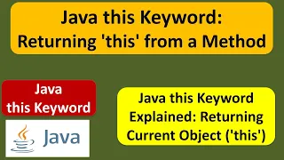 Java this Keyword Returning this from a Method Java Tutorial