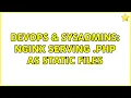 DevOps SysAdmins nginx serving php as static files