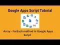 For Each method in Array - Google apps Script