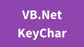 VB Net KeyChar
