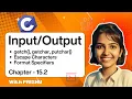 15 2 Un-formatted Functions - getch getchar putchar Format specifiers Escape Characters