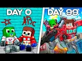 Download Lagu Evolution of Baby JJ and Mikey TRANSFORMERS! 100 days Challenge in Minecraft Maizen