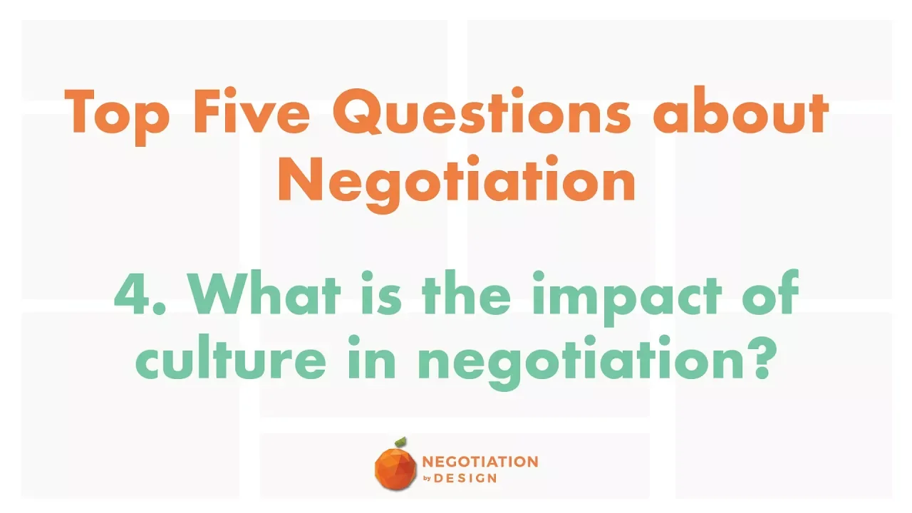 What is the impact of culture in negotiation?/Negotiation by Design Vlog
