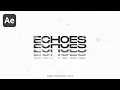 Echo Text Effect - After Effects Tutorial