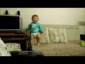 Baby asks daddy to kiss her cheek