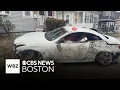 Homes damaged after car crash in Everett