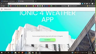 Simple Weather App Ionic 4 Angular 7 Apixu API