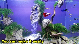 Download AQUASCAPE WATERFALL - Simple Aquascape Waterfall Setup Step by Step Tutorial MP3