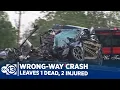 Wrong-way crash into Brazoria Co deputy leaves 1 dead 2 injured