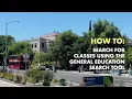 How to search for classes using the General Education search tool