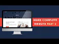How To Make Website Complete Website College Website Design Part 2