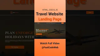 Travel Website Using HTML CSS Step by Step Tutorial Fast Code