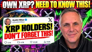 XRP HOLDERS! DON’T FORGET THIS!