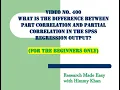 400 Are the Part ad Partial Correlation Coefficients the same