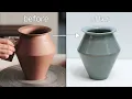 Throwing a Particularly Angled Vase From Start to Finish