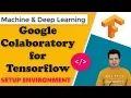 Google Colaboratory for Tensorflow Tensorflow firsthand Tutorial Series for Beginners