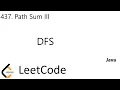 LeetCode 437 Path Sum III DFS Java