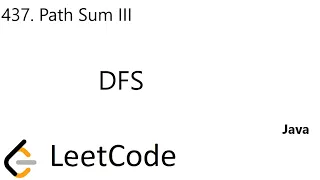 LeetCode 437 Path Sum III DFS Java