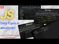 JavaScript Data types How data types works in JavaScript Tutorial