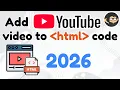 Add YouTube to HTML Code