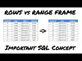Window FRAMES in SQL Difference in ROWS and RANGE SQL Intermediate Level Interview Question