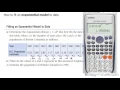 How to fit an exponential model to data