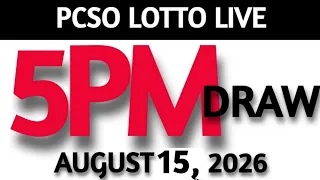 Lotto Result Today 5pm Draw August 15 2026 Swertres Ez2 PCSO LIVE