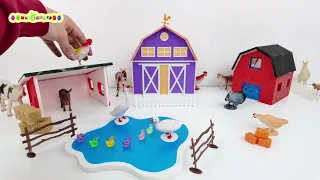 🚜 Learn Farm Animals & Colors for Kids 🐓 | Colorful Eggs on the Farm 🥚