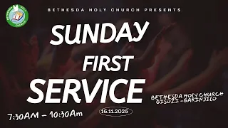 LIVE SUNDAY FIRST SERVICE ON 16 11 2025 