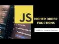 Higher Order Functions in JavaScript JavaScript Interview Question Simple Tutorial