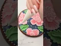 I made navy blue brush embroidery cookies with royal icing