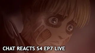 chat reacts to shingeki no kyojin season 4 episode 7 live