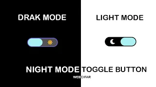 Night Mode Toggle Button HTML CSS Javascript Web Cifar 2020
