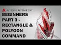 AutoCAD Beginners Tutorial Part 3 - Rectangle and Polygon Command Tagalog