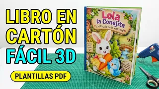 Libro de CARTÓN con efecto 3d De CUENTO INFANTIL/ COMO HACER UN LIBRO A MANO Y DE CARTÓN 