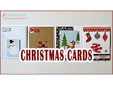 Download MP3 4 Tarjetas Navideñas hechas a mano | Ideas para regalar en Navidad | Tutorial DIY Luisa PaperCrafts