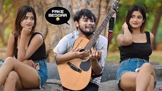 Beggar Singing Prank On Cute Girl😍| Amazing Epic Reaction😱 In Public | Hindi Songs Mashup | Jhopdi K