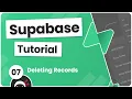 Supabase Tutorial - Deleting Records