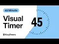 45 Minute Visual Countdown Timer For Classroom Parents Kids AD focus Workouts by Vizzy Timers