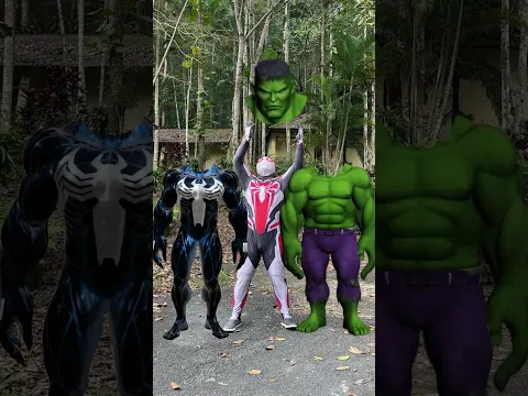 Venom and Hulk flying body parts matching