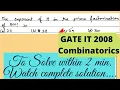 GATE IT 2008 solution Combinatorics