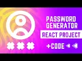 Random Password Generator React Js React Js Password Generator Project React Password Generator