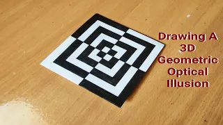 How To Draw Geometric Optical Illusion Art 3D Trick Art On Paper Turtorial Shorts Drawing خداع بصرى 