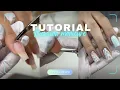 Russian Manicure tutorial step by step Natural nails with hard gel ASMR