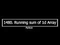1480 Running Sum of 1d Array with Python Solve LeetCode question with Python in Hindi