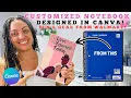 Using CANVA to Make a CUSTOMIZED PEN AND GEAR NOTEBOOK Walmart Notebook Canva Tutorial