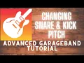Garageband Tutorial Changing Pitch of Snare Kick - ADVANCED GARAGEBAND