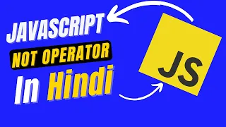 The Logical NOT Operator in Javascript Javascript for beginners